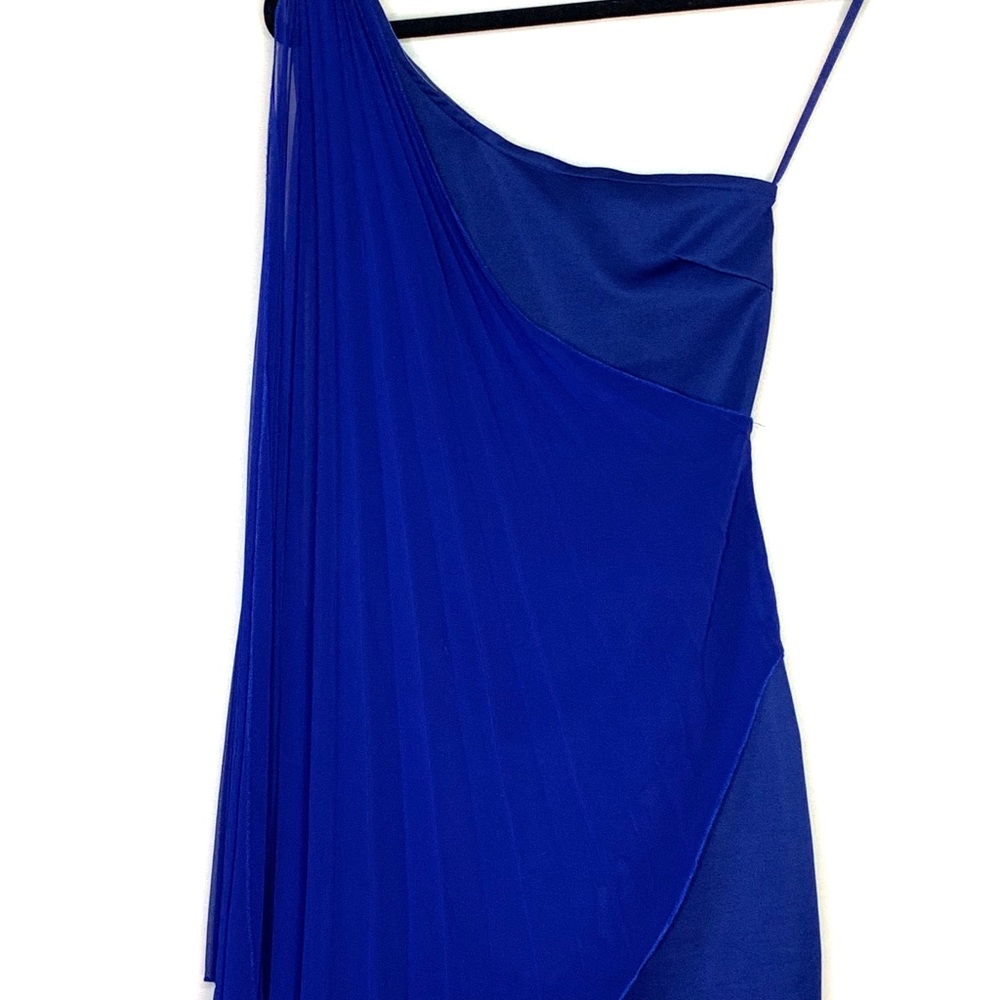 GORGEOUS BLUE ONE SHOULDER PARTY DRESS